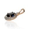 Gold pendant with Diamonds , Sapphire - Image 2