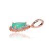 Gold pendant with Diamonds , Emerald - Image 2