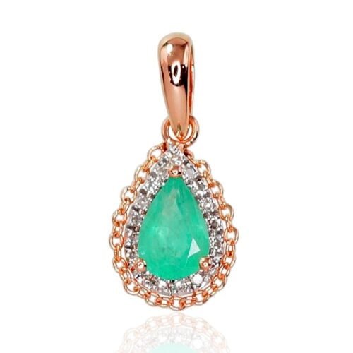 Gold pendant with Diamonds , Emerald