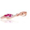 Gold pendant with Diamonds , Ruby - Image 2