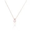 Gold necklace with Zirkons , Fresh-water Pearl