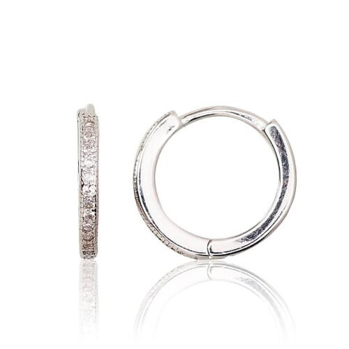 Silver hoop earrings with Zirkons