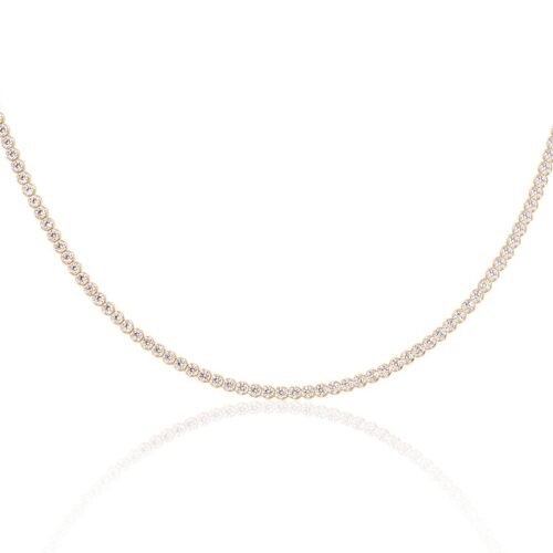 Silver necklace with Zirkons
