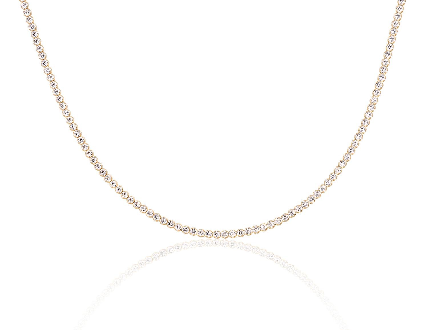 Silver necklace with Zirkons