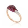 Gold ring with Diamonds , Ruby , Garnet - Image 2