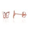 Gold classic studs earrings with Zirkons