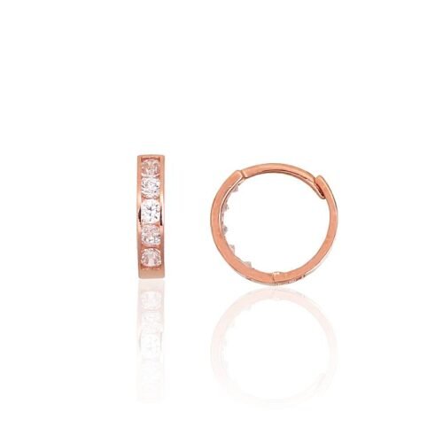 Gold hoop earrings with Zirkons