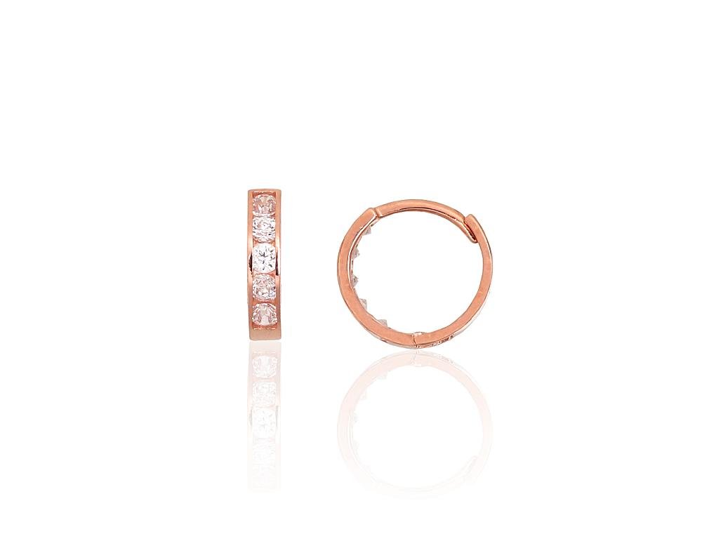 Gold hoop earrings with Zirkons