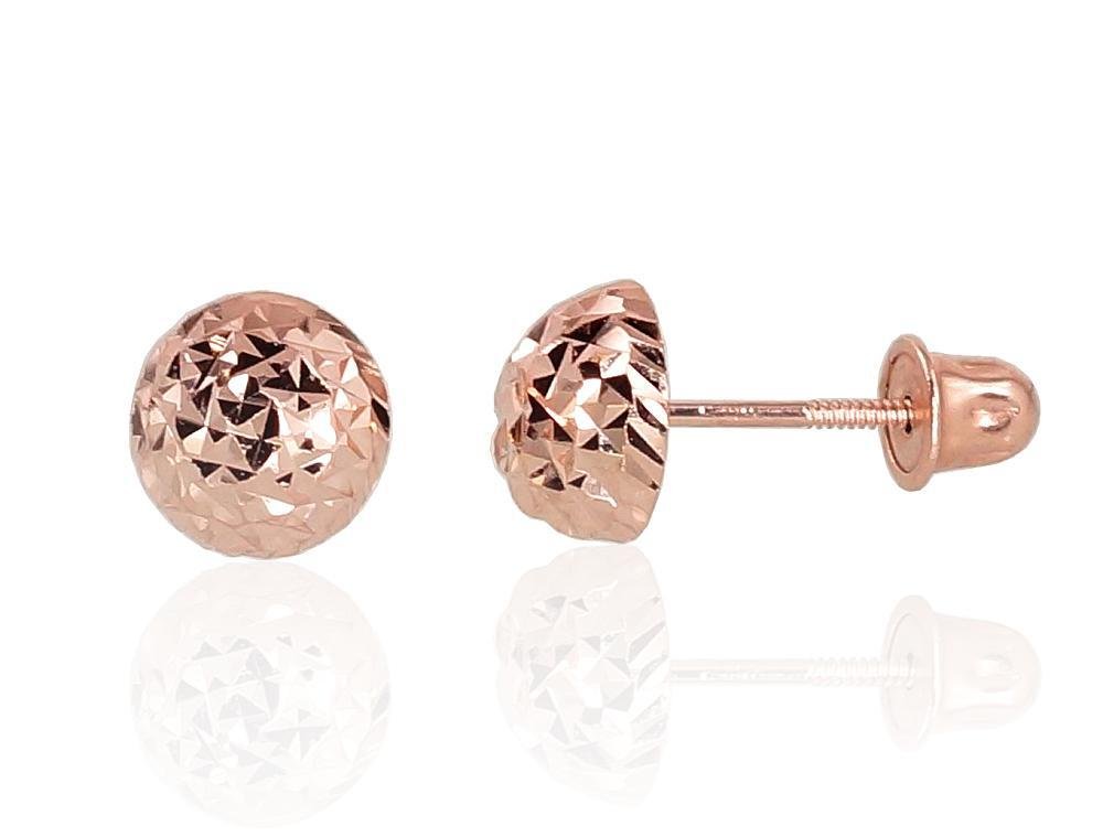 Gold screw studs earrings