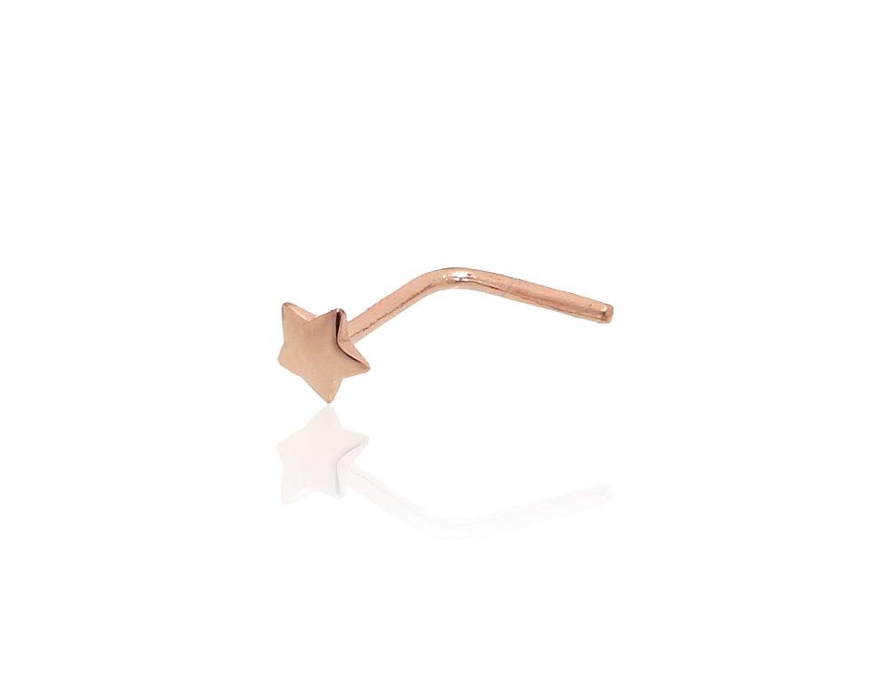 Gold piercing for nose