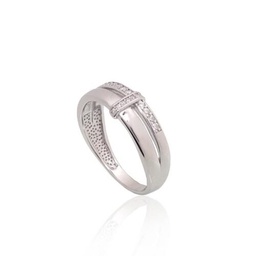 Alternative view of Silver ring with Zirkons