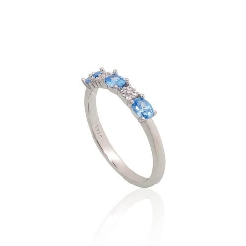 Alternative view of Silver ring with Zirkons