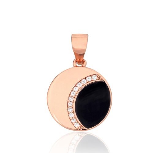 Silver pendant with Zirkons , Jewelery enamel
